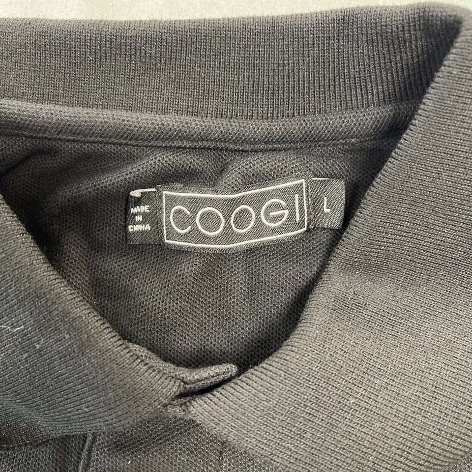 COOGI Short Sleeve Polo Shirt Black Men'ss Size L Large - Image 2 of 4