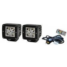 72W Work Lamp RGB Halo Color Angel Eyes Changing Chasing Flowing Scaning Kit