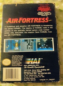 Air Fortress Nintendo NES 1989 Box Manual Game Cartridge