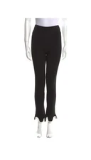 Mozhdeh Matin Knit Black Wave Hem Casual Pants Sz Sm