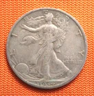 1934-S Walking Liberty Silver Half Dollar, 50C, 1/2, 90%