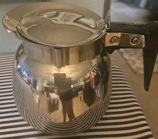 Vtg BrewMatic Carafe Curtis Stainless Steel Coffee Pot Decanter Lid Retro Diner