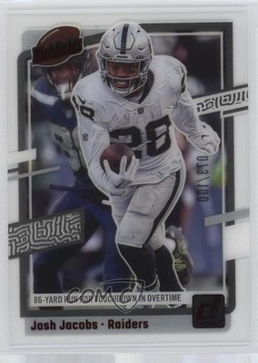 2023 Panini Clearly Donruss Clearly Highlights Red 73/100 Josh Jacobs #8 16wc