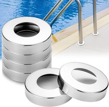 (6-Pack) Stainless Steel Pool Ladder Escutcheon Plates Fits 1.9" Inner Diameter