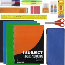 School Supplies Kit Kindergarten Elementary K-8 Back to School Set Pack, 30 Pcs