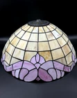 Vintage Large Tiffany Style Round Stained Slag Glass Lamp Shade 20"