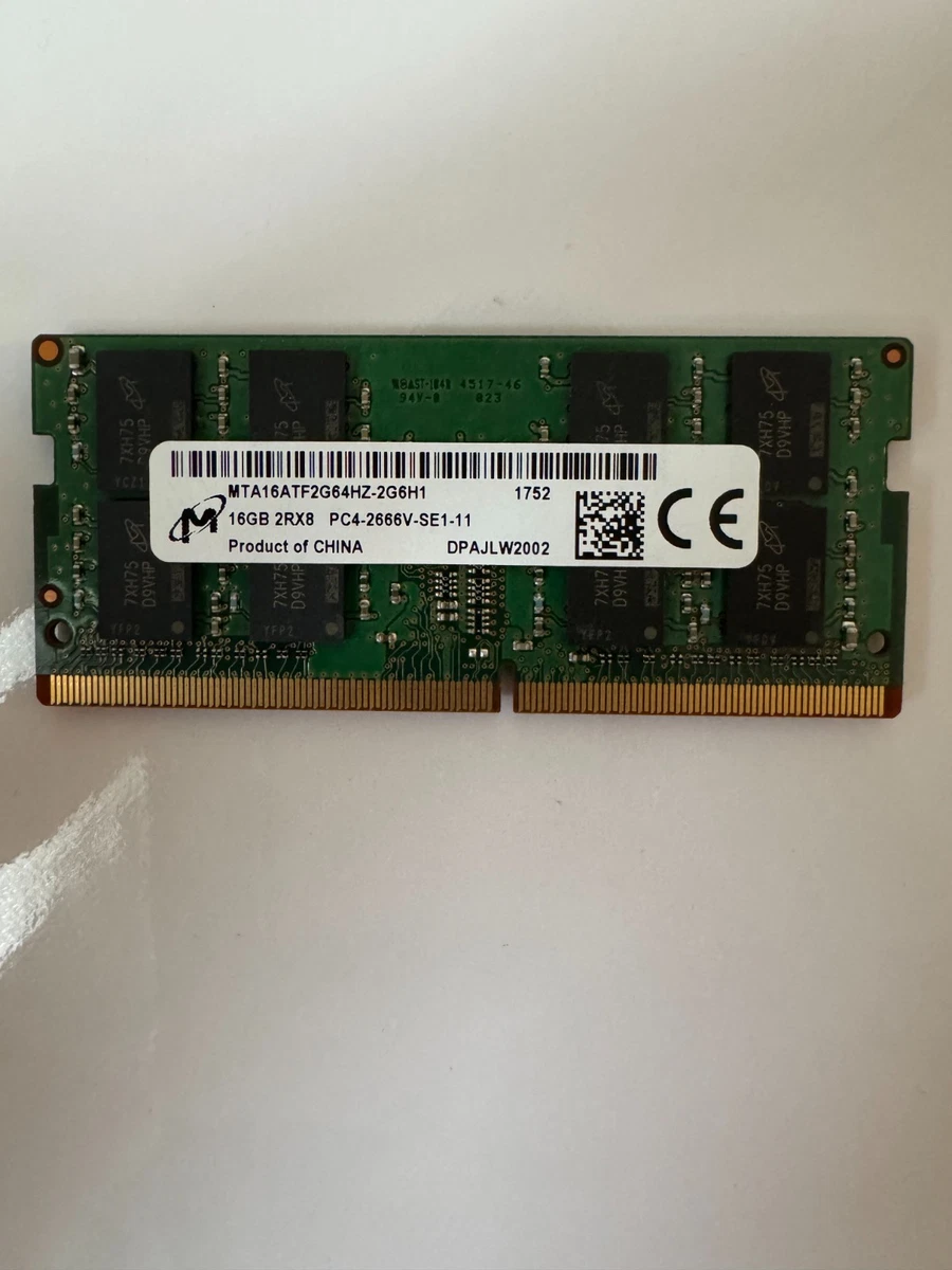 Micron PC4-21300 (DDR4-2666) Bus Speed DDR4 SDRAM Memory (RAM) for