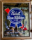 Vintage Pabst Blue Ribbon Beer Sign Mirror Original 24×20