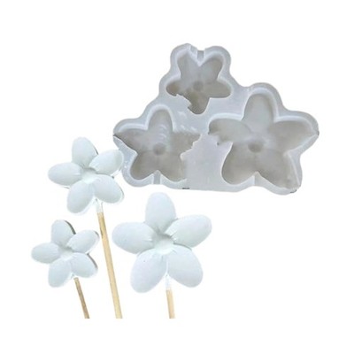 Flexible Silicone Mould With 3 Florals Pattern For DIY Projects