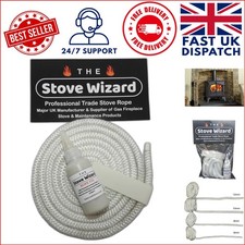 Complete 10mm x 2.5m White Stove Rope Kit with 50ml Adhesive for Seals & Repairs