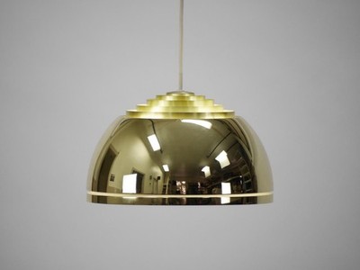 Vintage Brass Lightolier Pendant Lamp Mid Century Modern Eames Era