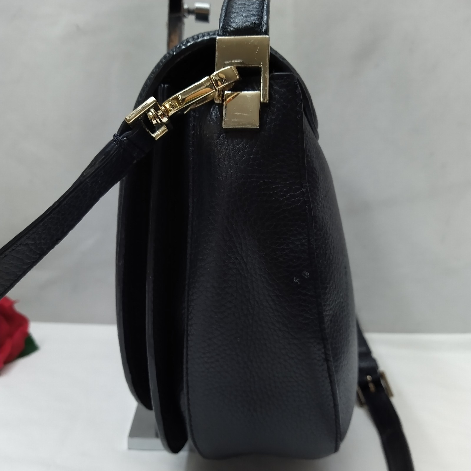 Kate Spade New York Black Leather Flap Closure Top Handle Crossbody Bag thumbnail 15
