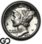 1927 Mercury Dime, Nice Bands, Near Gem BU++