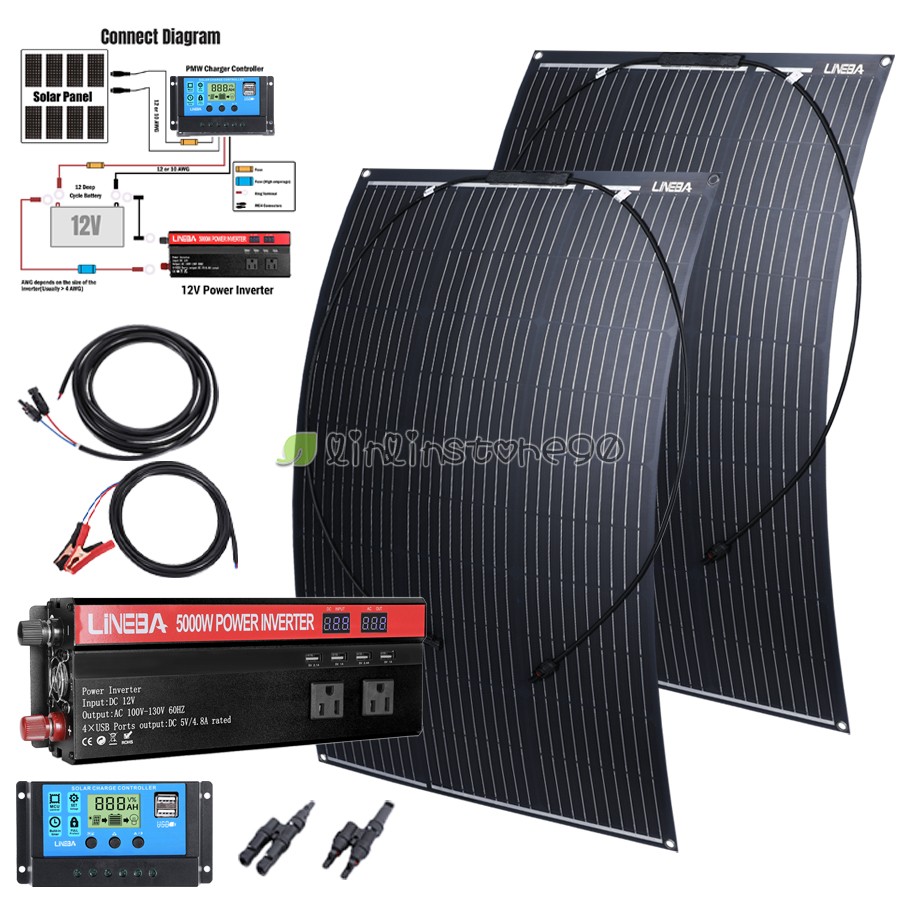 5000W Complete Solar Panel Kit with Controller & Inverter Ho