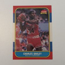 Fleer 1986-87 Charles Oakley Chicago Bulls #81 Rookie Base Set Card. rookie card picture