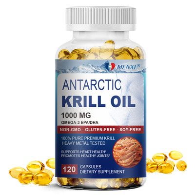 Antarctic Krill Oil 1000mg - Omega-3 EPA/DHA, Astaxanthin & Phospholipids 120ct
