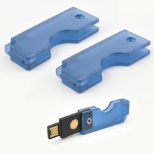 YubiKey 5 NFC PC Flip Holder Keychain Protective Cover 2 Pack Blue Compatible