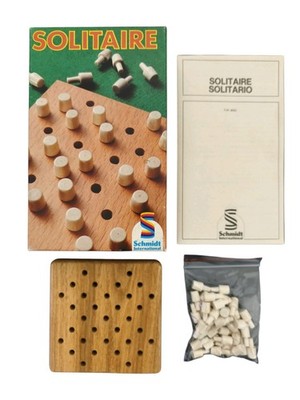 Solitaire Schmidt Spiele Holz | 1970/80er Vintage | Vollständig, Top Zustand  