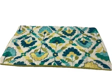 Pier 1 Import Pillow Embroidered Floral Multicolored  20 X 12 Cover Only