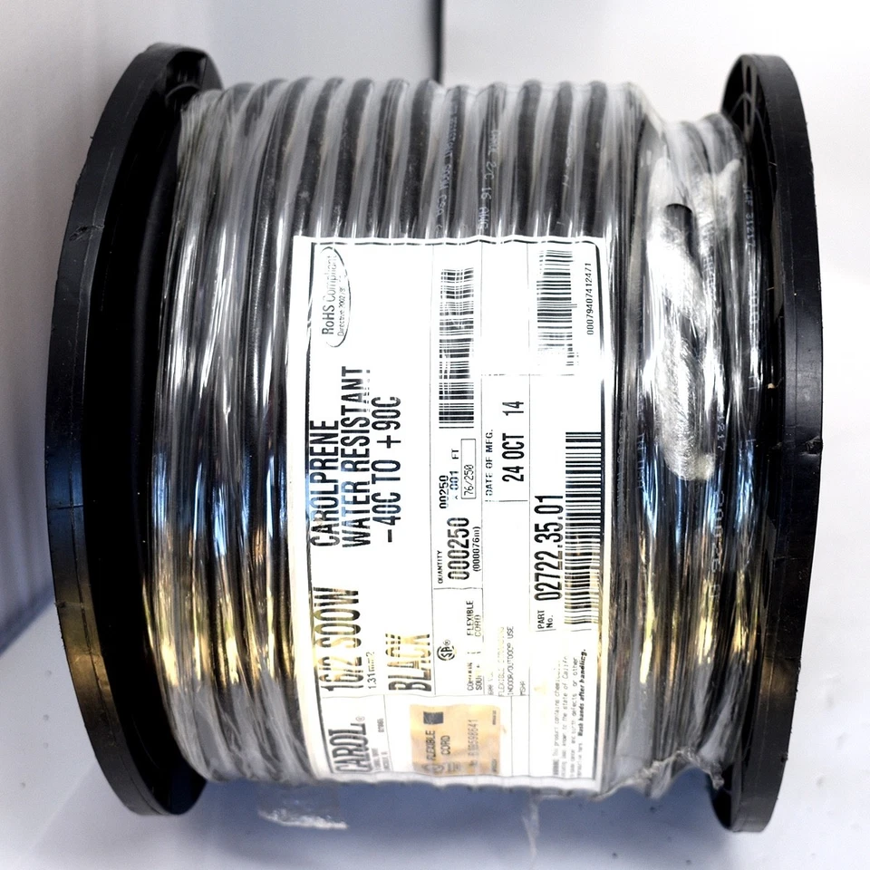 Carol 02722.35.01 16 AWG Cable Prene Resistente al Agua 000250 Nuevo Foto 3 de 4