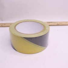 Hazard Warning Tape Vinyl Black/Yellow 2" x 36yd Roll