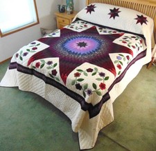 NEW AMISH HANDMADE QUILT Improved Lone Star 100 x 116