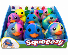 Sunny Days Jumbo Squeezy Ducks Tie Dye Squishy Stress Relief Toy NEW