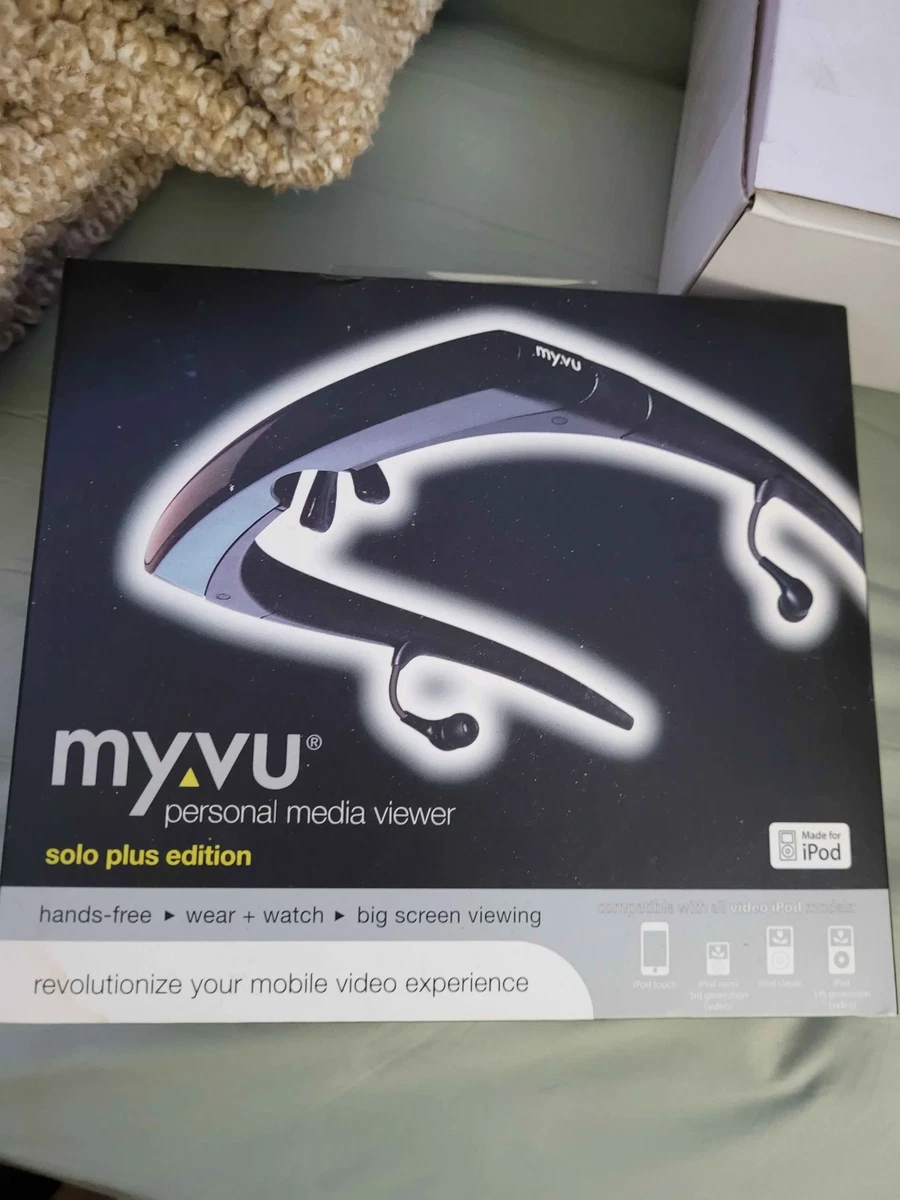 MyVu Solo Plus Personal Media Viewer Virtual Big-Screen iPod Glasses