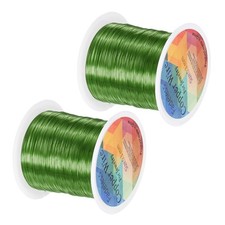 2-Rolls 0.3mmx100m Jewelry Wire, 28 Gauge Craft Wire Copper Wire, Green