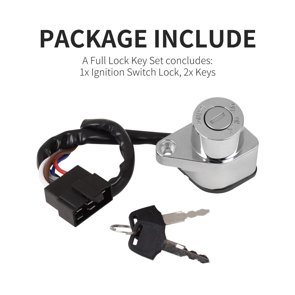 Interruptor de llave de encendido para Kawasaki Vulcan 500 EN500 LTD 1990-2009 227005-1204 Foto 2 de 4