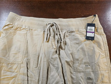 Tommy Hilfiger Pants Women Cargo Khaki Alton Soft Cuffed Straight Leg Size XXL