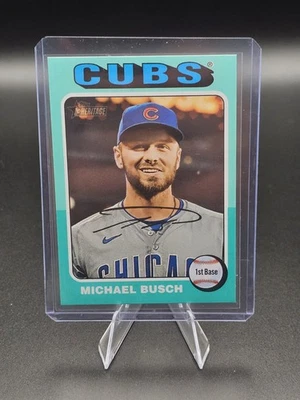 2024 Topps Heritage High Number - Michael Busch #537 Aqua Border - Image 1 of 2
