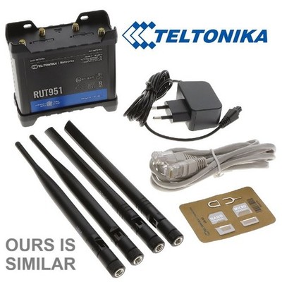 Teltonika RUT951 Industrial 4G LTE Router - Dual SIM Failover, WiFi Hotspot