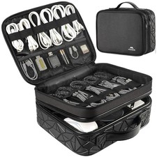 Adjustable Divider DJ Accessory Bag, Black