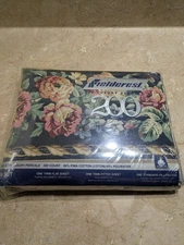 Vintage Fieldcrest Floral Twin Sheet Set Cottagecore Pima Cotton K39 