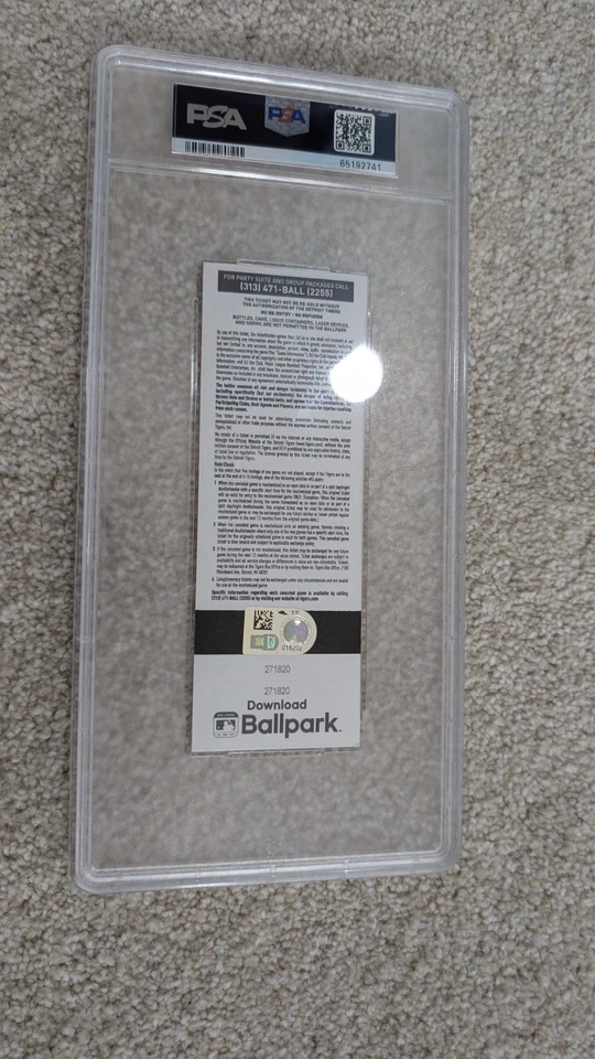 Miguel Cabrera Signed 3000 Hit Club Inscription Ticket PSA Detroit Tigers MLB - Image 4 of 4