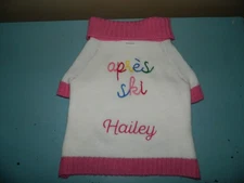 Mark and Graham Knit Dog Pink apre's ski  "Hailey" Sweater Sz L (AA-15)