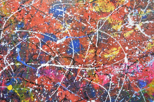 Pollock/Richter style Professional Painting 84”X62” (7 Foot) Abstract Modern XL - Picture 14 of 18