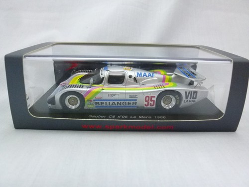 Spark 1:43 Sauber C6 #95 R.Bassaler-D.Lacaud-Y.Tapy Le Mans 1986 S4081 Diecast - Picture 2 of 12