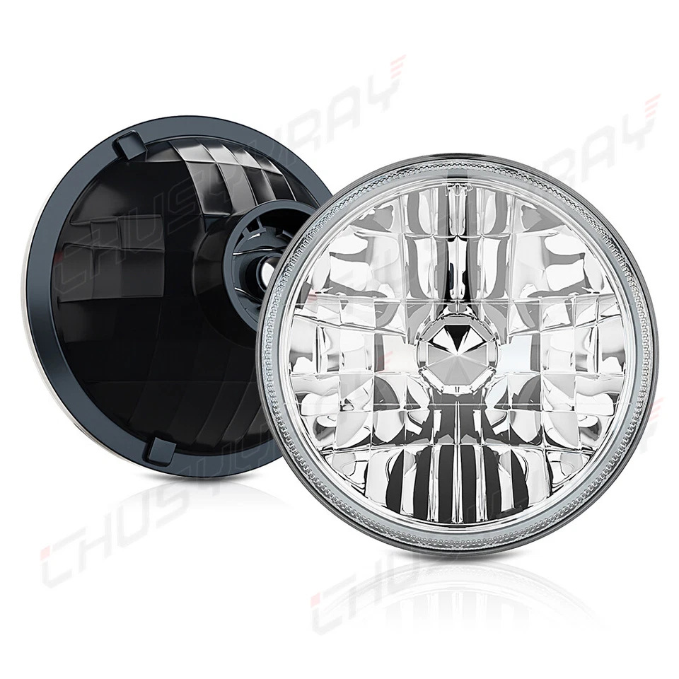 Halo 7"Round Led Headlight H4-H13 Hi/Lo Bulb for Chevy C10 C20 C30 G10 G20 K10 - Image 2 of 4