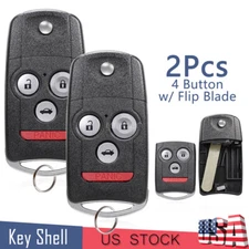 2 For 2007 2008 2009 2010 2011 2012 2013 Acura MDX RDX Remote Flip Key Fob Shell