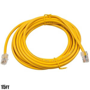 15FT Amarelo Cat5e RJ45 Patch Cabo De Rede Ethernet 24AWG Fio Roteador Lan | eBay