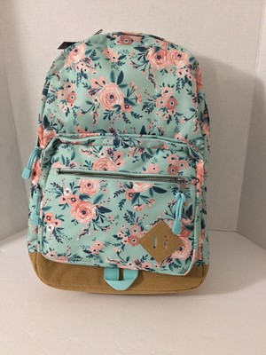 no boundaries mint floral dome backpack