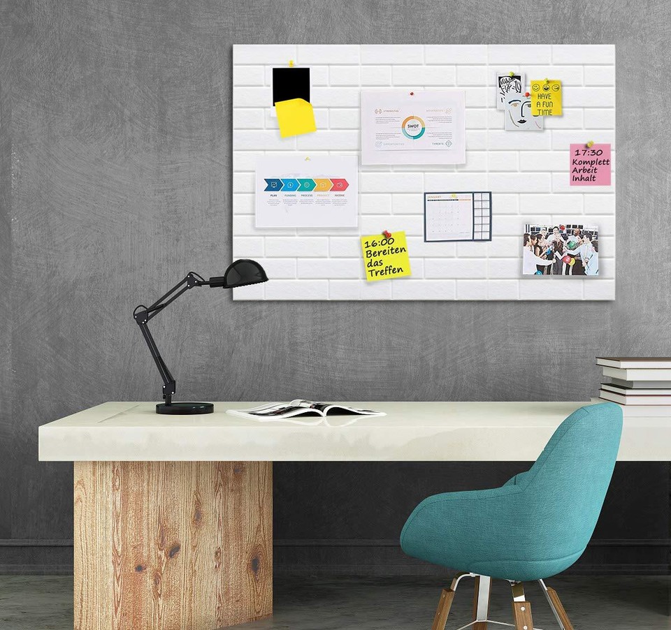 Large Pin Board Notice Boards for Wall with 30 Push Pins, 6 Packs 11.8