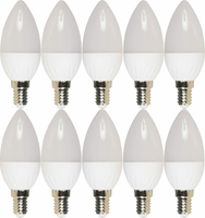 10Er Set Led Kerzenlampe Mcshine, E14, 8W, 600Lm,160°,3000K, Warmweiß, Ø37X105Mm