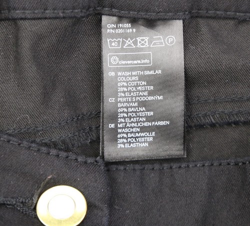 Damen H&M Mid Rise Skinny Stretch Hose schwarz 5 Taschen Größe 18 (36x31) - Bild 4 von 6