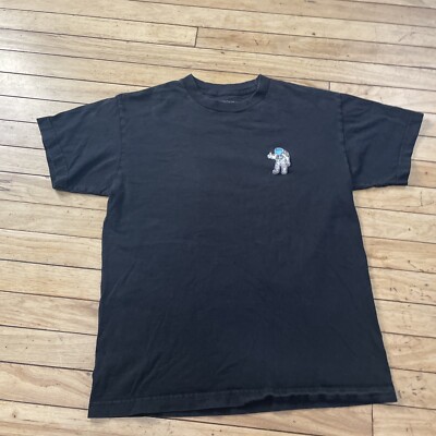 RETROFIT Shirt Men M Outer Space Astro Astronaut Logo Space Rave Black Tee
