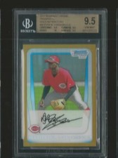 2011 Bowman Chrome Didi Gregorious Reds RC Gold Refractor Sp 32/50 BGS 9.5 Gem