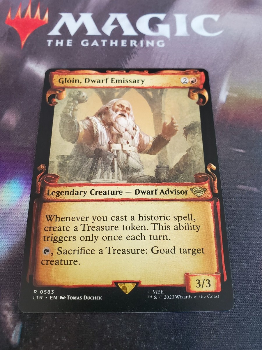 Mtg. Gloin, Dwarf Emissary. Showcase Scrolls. The Lord of the Rings. Nm