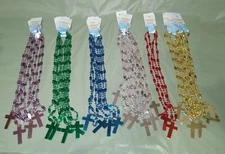 BULK BUY! 27 pieces, Cross Necklaces, Religious Beads #50564-asst